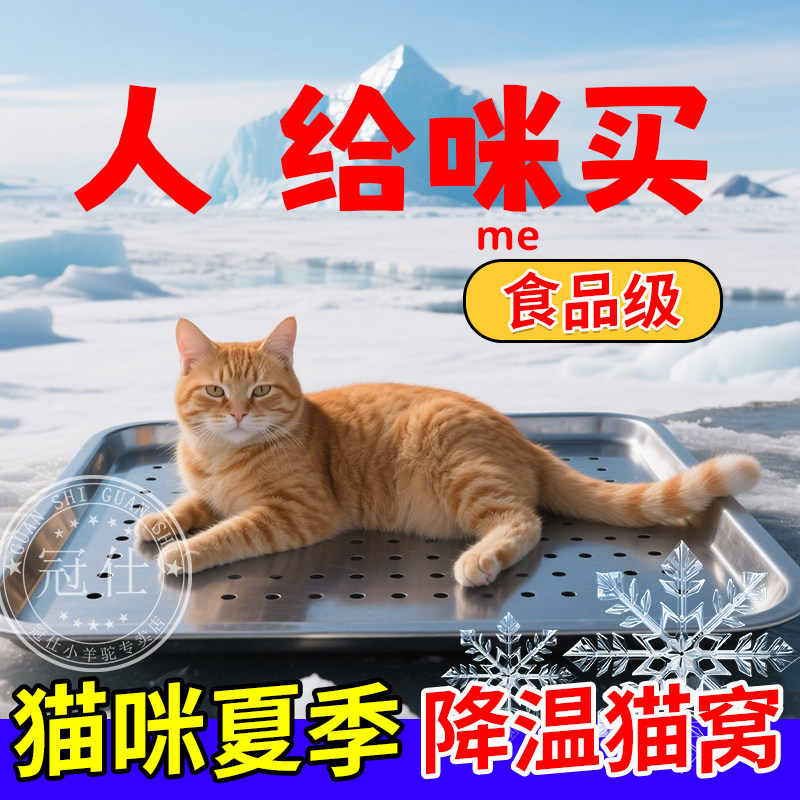 猫咪降温神器宠物夏天冰垫大号物理降温避暑散热板猫窝食品级wt