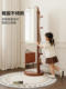 Full-Length Mirror, Floor-Standing Mirror, Home-Use Clothes Rack, Integrated Dressing Mirror, Rotatable and Movable, Large Fitting Mirror for Girls' Bedroom
