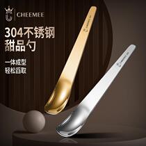 High-looking and exquisite 304 stainless steel dessert spoon cute coffee spoon cake long-handled yogurt multi-functional spoon