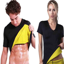 Male and female short-sleeved sweatshirt shirt sportswear sweats short-sleeved sportswear sauna