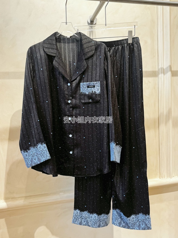 26 Autumn New Style Dark Pattern Starry Sky Long-Sleeve Long Pants Pajamas for Women, High-End Light Luxury, Can Be Worn Outside, Loungewear for Women