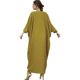 2022 new nail diamond solid color large size loose bat shirt long skirt robe Islamic Dubai Dresses