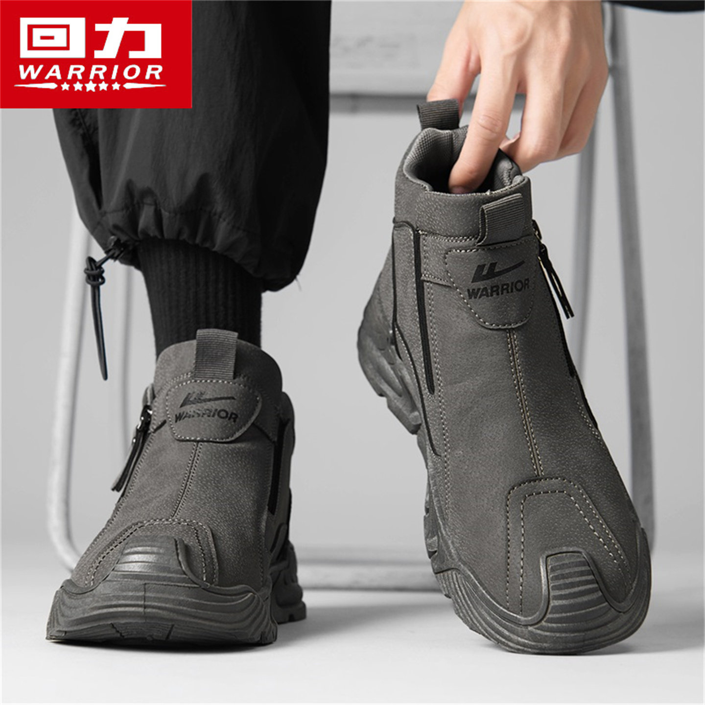 Мужские ботинки Martin с откидывающейся спинкой, новинка 2025 года, осенне-зимняя обувь с высоким берцем и бархатной теплой хлопчатобумажной обувью для работы, страхование труда, спортивные ботинки с инструментами