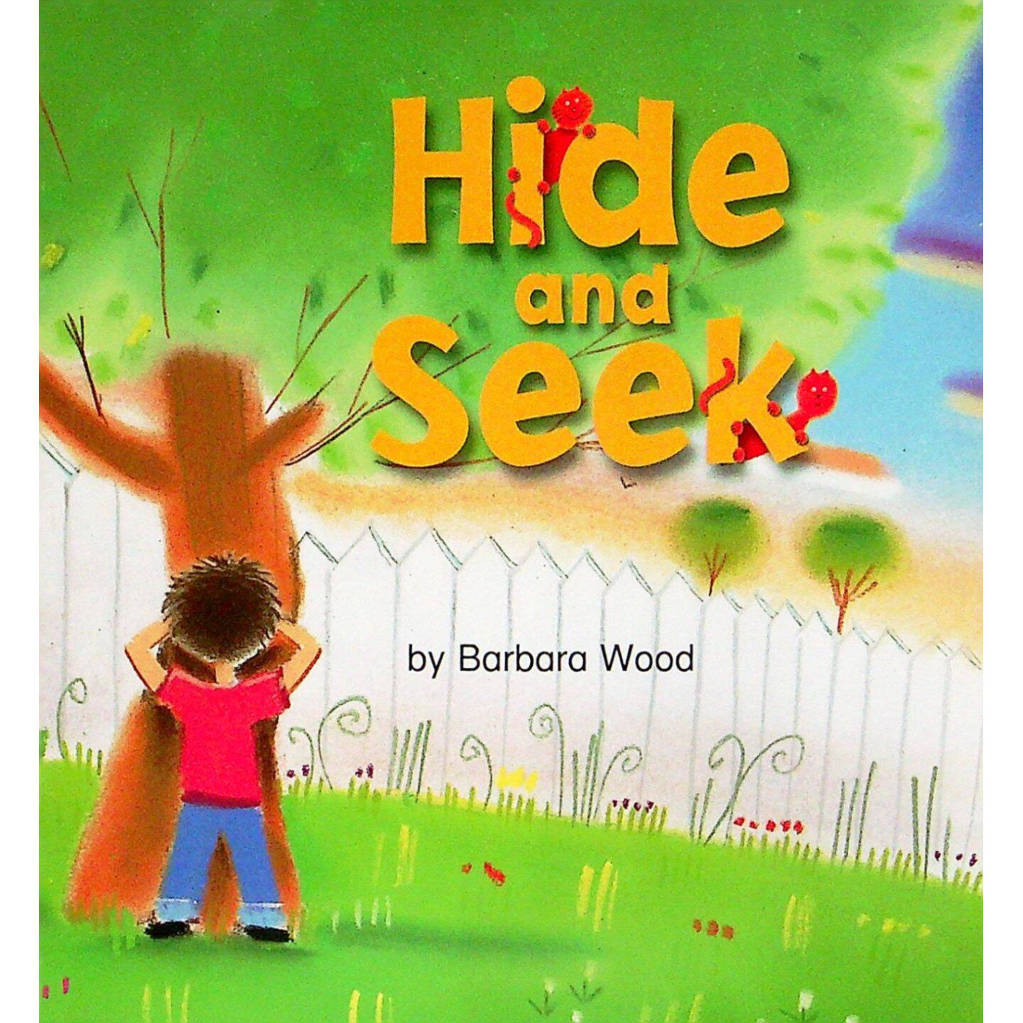 Original English book, hide-and-seek picture book, parent-child reading together, BarbaraWood, enlightenment cognition, suitable for 2-year-old children's English enlightenment learning, position, preposition, animal name, color, number concepts, observation ability, English vocabulary and sentences