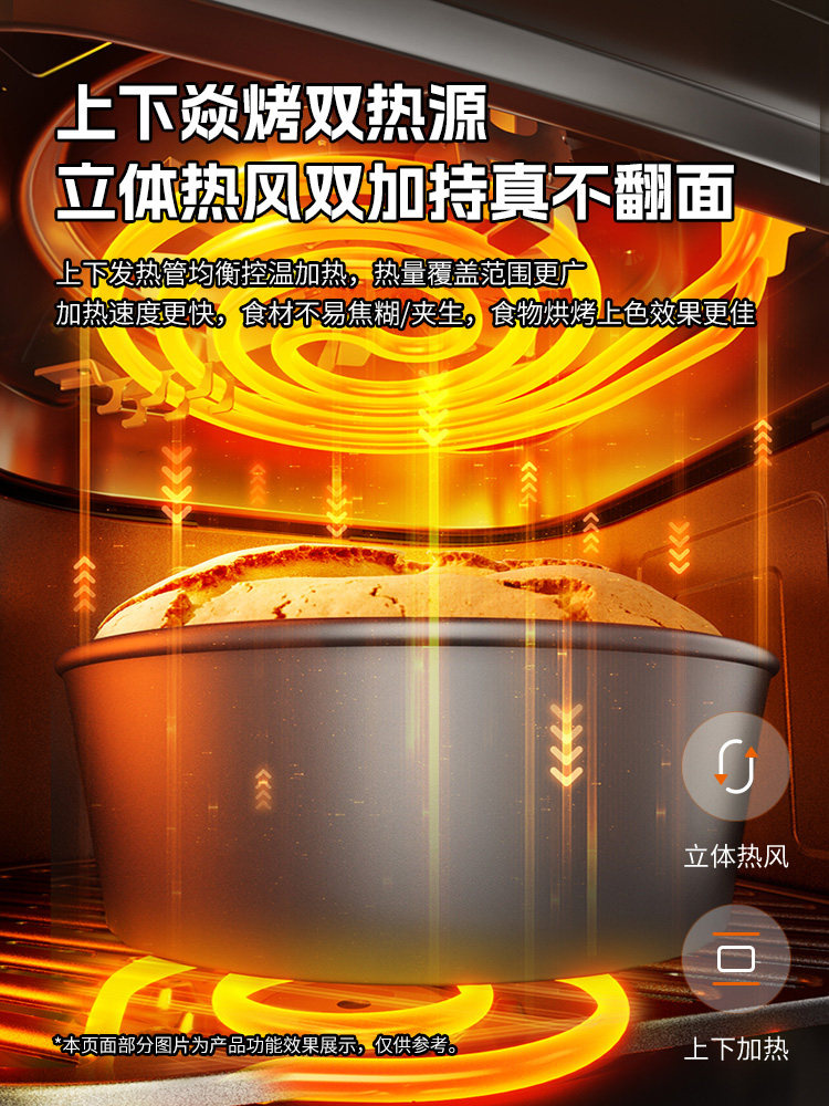 Joyoung Yanrui Air Fryer with Quiet Operation, No Flipping Required, 6.5L Visible Large Capacity All-In-One Electric Fryer and Steamer Oven for Home Use