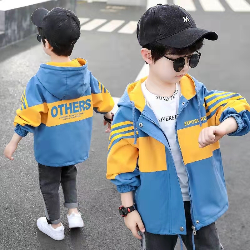 Boys jacket children's autumn and winter zipper cardigan 2022 new middle and big children's Korean version jacket windbreaker children's top