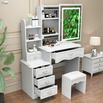 Sliding mirror with light dressing table bedroom small apartment dressing table internet celebrity simple mini multi-functional dressing table