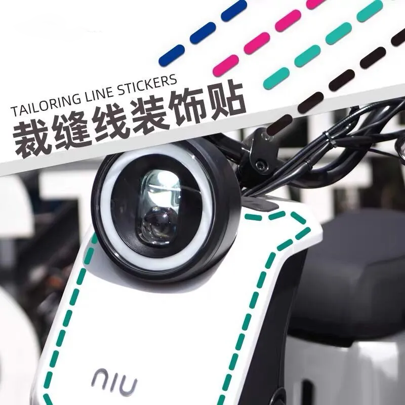 Dotted line Decorative Reflective Patch Car Electric Motor Car Waterproof Bodywork Retrofit Sewing Stitch Stickler Stickler