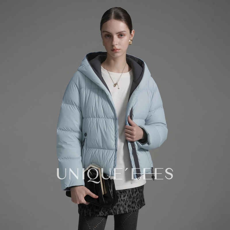 Unique'Eees【More Than Just a Girl】Reversible Hooded down Jacket U6211752 Unique'Eees【More Than Just a Girl】Reversible Hooded down Jacket U6211752