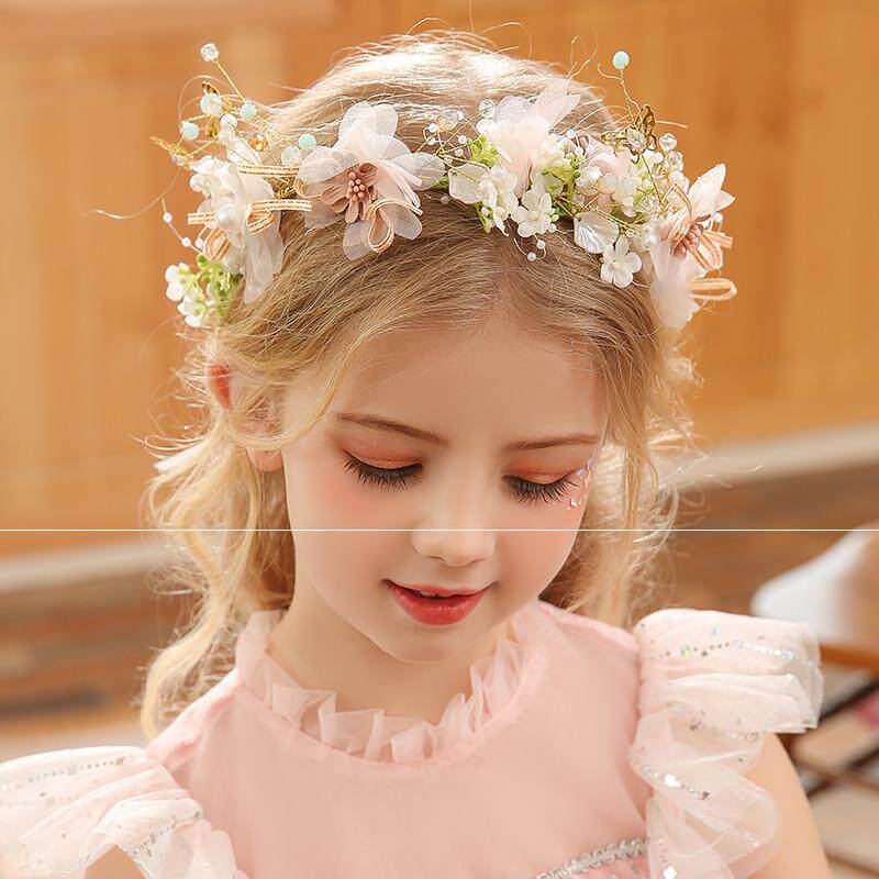 Crown tiara children princess high-end girls piano performance New Year's day senior crown New Year's day performance show hairpin