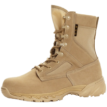 Ultra-light desert boots mens sand-colored combat boots breathable tactical boots zipper outdoor hiking shoes high-top anti-sand anti-slip