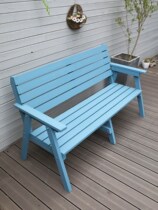 Park chair outdoor benches Twin Birds Open-air Terrace Wood Strip Chairs Solid Wood Sofa Chairs Patio Seats Lean Back Chairs
