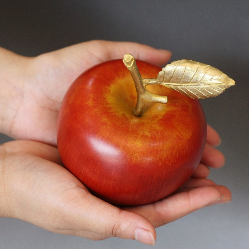 All-Copper Apple Ornament, Creative Modern Ashtray, Tv Cabinet, Entrance Decoration, Handicraft, Christmas Peace Fruit
