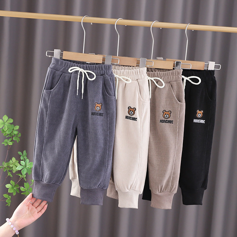 Male and female children's spring and autumn casual Wei pants 2024 Children's baby spring sports trousers parent-child Home-Taobao
