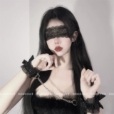 Сексуальная цепь с бантиком, браслет для влюбленных, повязка для глаз, комплект