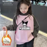 Зимняя утепленная толстовка, мультяшный лонгслив, термобелье, пуховик, в корейском стиле, подходит для подростков