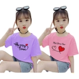 Хлопковая детская летняя одежда, приятная телу футболка с коротким рукавом, 100% хлопок, подходит для подростков