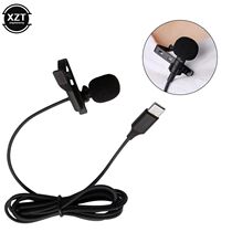 USB Type-C Microphone MIni Lapel Lavalier Clip-on Mic Conden