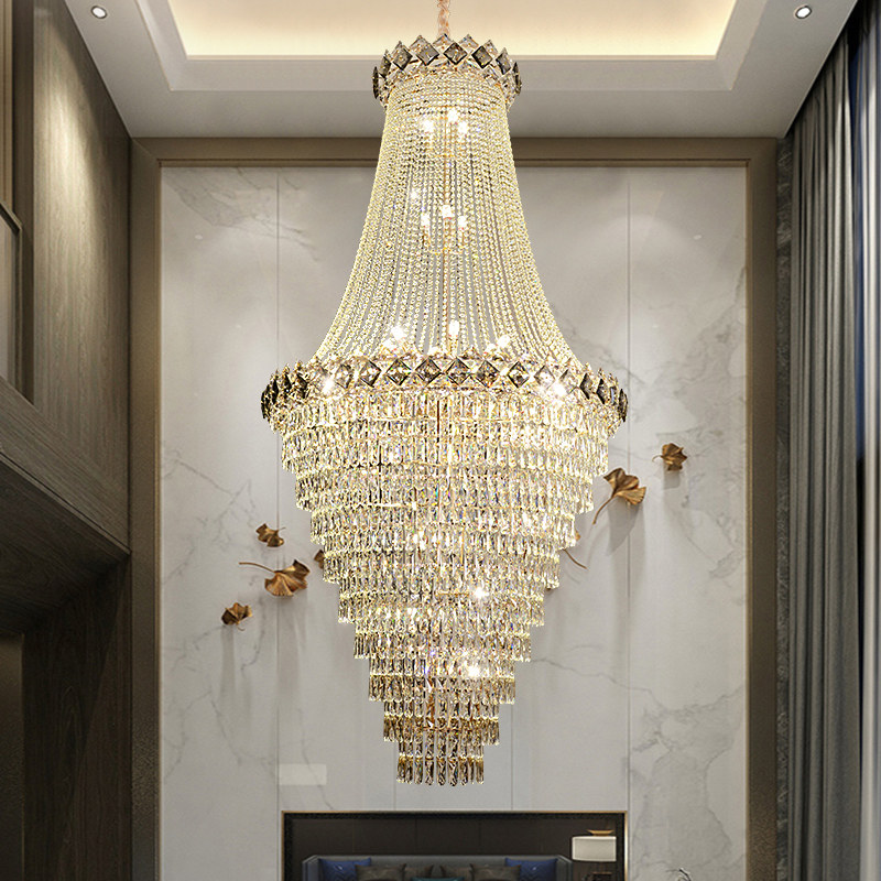 豪宅标配！高档大气别墅复式楼梯客厅大吊灯，点亮你的轻奢生活！-LOFT-淘宝好物网