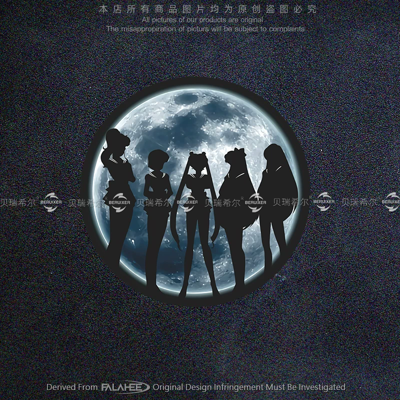 Карикатурная наклейка на багаж, стеклянные наклейки, Sailor Moon