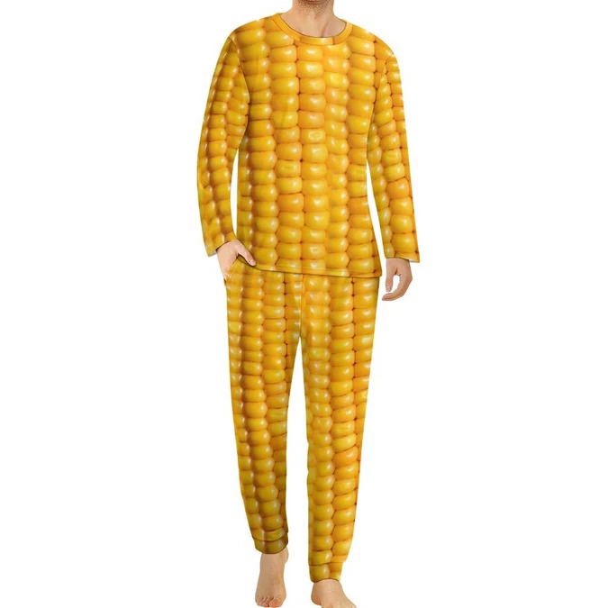 Popular Corn-Themed New 3D Pattern Clothing for Men and Women, Trendy and Unique Oversized Loose Long-Sleeve and Short-Sleeve Sets Popular Corn-Themed New 3D Pattern Clothing for Men and Women, Trendy and Unique Oversized Loose Long-Sleeve and Short-Sleeve Sets