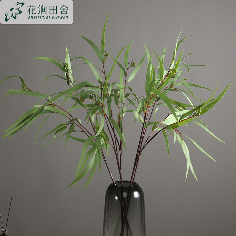 Simulation green plant willow Eucalyptus simulation flower 2021 new living room fake flower decoration decoration light luxury decoration bouquet