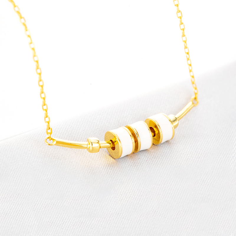 (China Gold) Zhenshang Silver Small Waist Necklace Sterling Silver Clavicle Chain Valentine's Day Gift for Girlfriend Necklace