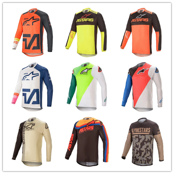 Customized downhill clothing long-sleeved summer off-road motorcycle clothing breathable round neck T-shirt mountain bike bicycle cultural shirt