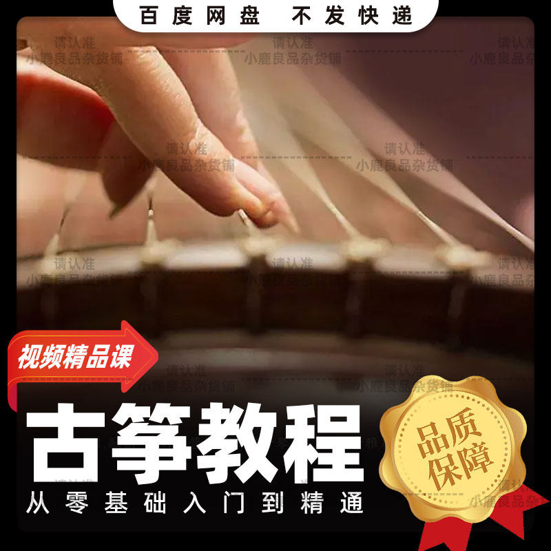 Guzheng video tutorial zero-based beginners entry full set of high-definition self-study grading course teaching score full set