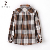 2021 autumn boys shirt long sleeve cotton children plaid shirt long sleeve shirt fashion comfortable tide