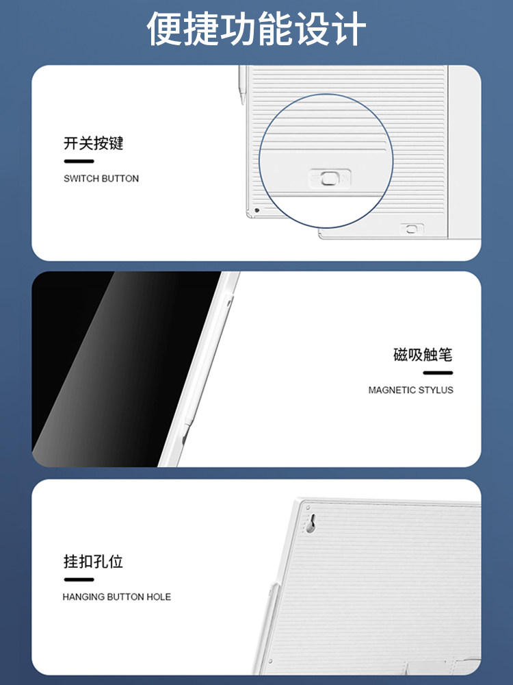 Da Vinci Mon Lcd Drawing Board Office Small Blackboard Erasable Stand-Type Writing Board 24inch Handwriting Board Writing Board Electronic Home Drawing Online Class Meeting Training Lecture Drawing Board