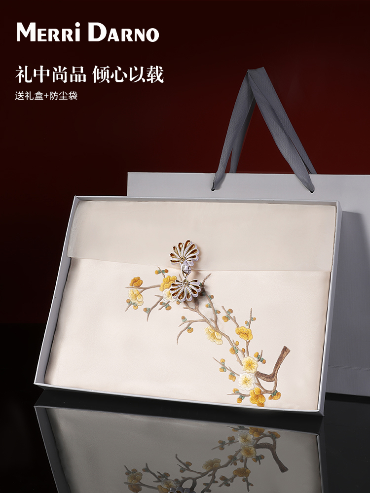 <!--苏绣丝巾真丝女妈妈高档礼物母亲节送长辈披肩桑蚕丝丝绸围巾礼盒-->