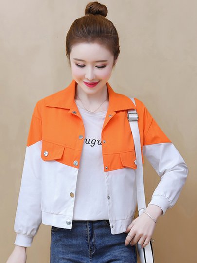 短款立领时尚减龄洋气运动休闲夹克女2025年春秋款拼色棒球服外套