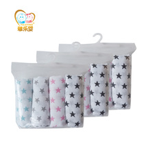 Washable newborn baby manufacturer direct supply absorbent gauze diapers four pack cute printed cotton gauze diapers