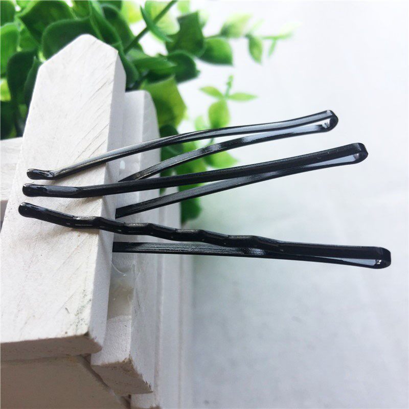 Korean hairpin hair clip side clip black plate hair wire bangs word clip hair accessories photo studio beauty makeup small black clip
