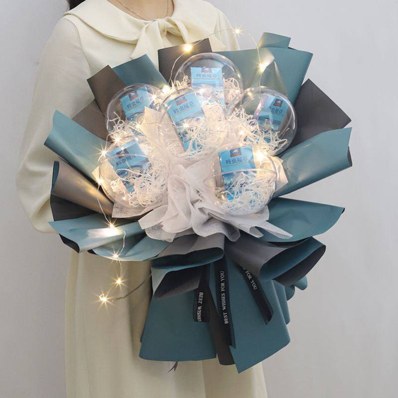 Bobo Ball Creative Fragrant Tea Xuan Hemen Handmade Bouquet diy Material Package for Boyfriend's Birthday Valentine's Day Gift