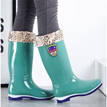 Low-cylinder water shoes female inner sleeve plus suede detachable winter warm non-slip bucket shoe cover medium-high cylinder cotton water boot thickened