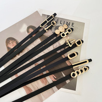 Narrow belt womens decorative high-end belt thin versatile niche ins simple jeans belt girl belt