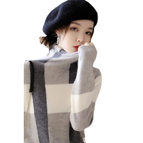Korean style lazy style loose cashmere bottoming sweater for women autumn and winter 2024 new style small versatile personalized sweater