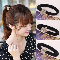 Head rope female summer ponytail 5-30 Japanese Korean cute adult seamless diamond-studded cartoon head rope black tie hair