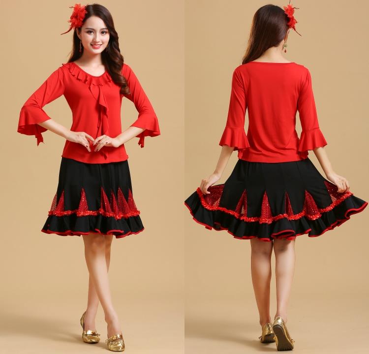 Square Dance Costume New Yangko Dance Costume Folk Dance Performance Costume Lotus Leaf Middle Sleeve Short Sleeve Jacket Skirt Set