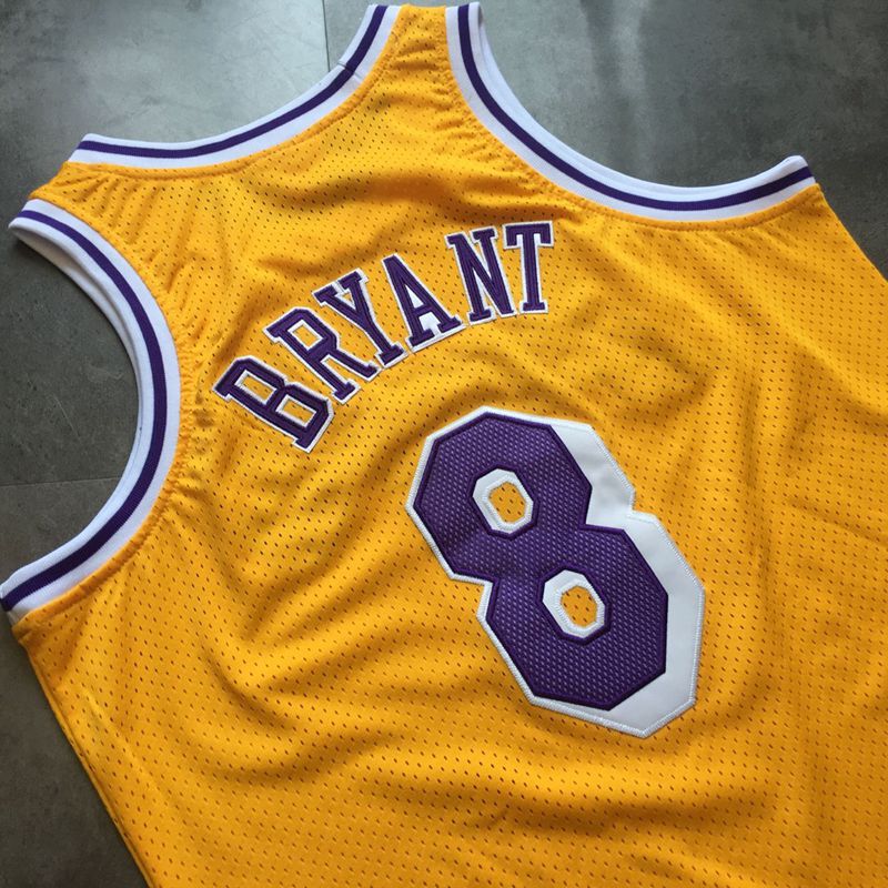 Retro Densely Embroidered Lakers No. 8 Black Mamba Kobe Bryant Commemorative Jersey 23 James 24 Heat-Pressed Basketball Jersey for Men