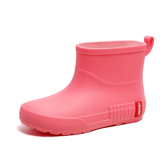Japanese-Style Fashion Rain Boots for Women, Short Outdoor Hiking Rain Boots, Non-Slip Waterproof Rubber Shoes, Kitchen Work Car Wash Water Boots for Women