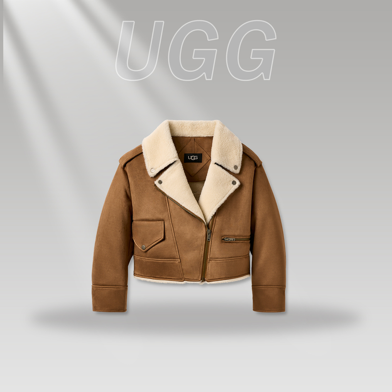 Ugg 26 New Autumn and Winter Women's Comfortable and Trendy Loose-Fitting Collared Fennian Motorcycle Jacket 1175610A Ugg 26 New Autumn and Winter Women's Comfortable and Trendy Loose-Fitting Collared Fennian Motorcycle Jacket 1175610A