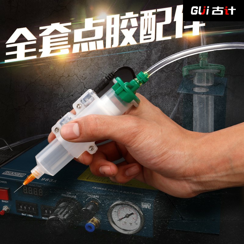 Gluing machine dispenser syringe barrel accessories piston push drum glue dispenser needle barrel needle tip adapter manual