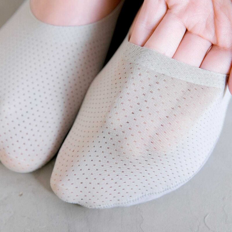 South Pole Mesh Pure Color Women Socks Ice Silk Moisture-absorbing Silicone Rubber Anti-Slip Spring Summer Thin Invisible Wire Invisible Silk Slip