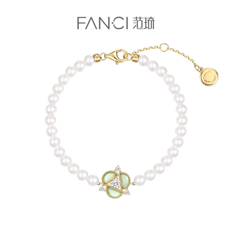 Fanci Fan Qi [Rose Series] Moonlight Rose Shell Bead Bracelet 925 Silver Aventurine Light Luxury Gift