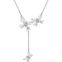 Fanci Fan Qi серебряный украшение (шикарный садовый ряд) бабочка Candid stream Su ожерелье женщина блокировка костной цепи
