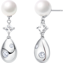 Fanci Fan Qi Silver Jewelry (Jellow Bean Series) Ice Crystal Sugar Bean Bead Earrings Fashion Niche Earrings
