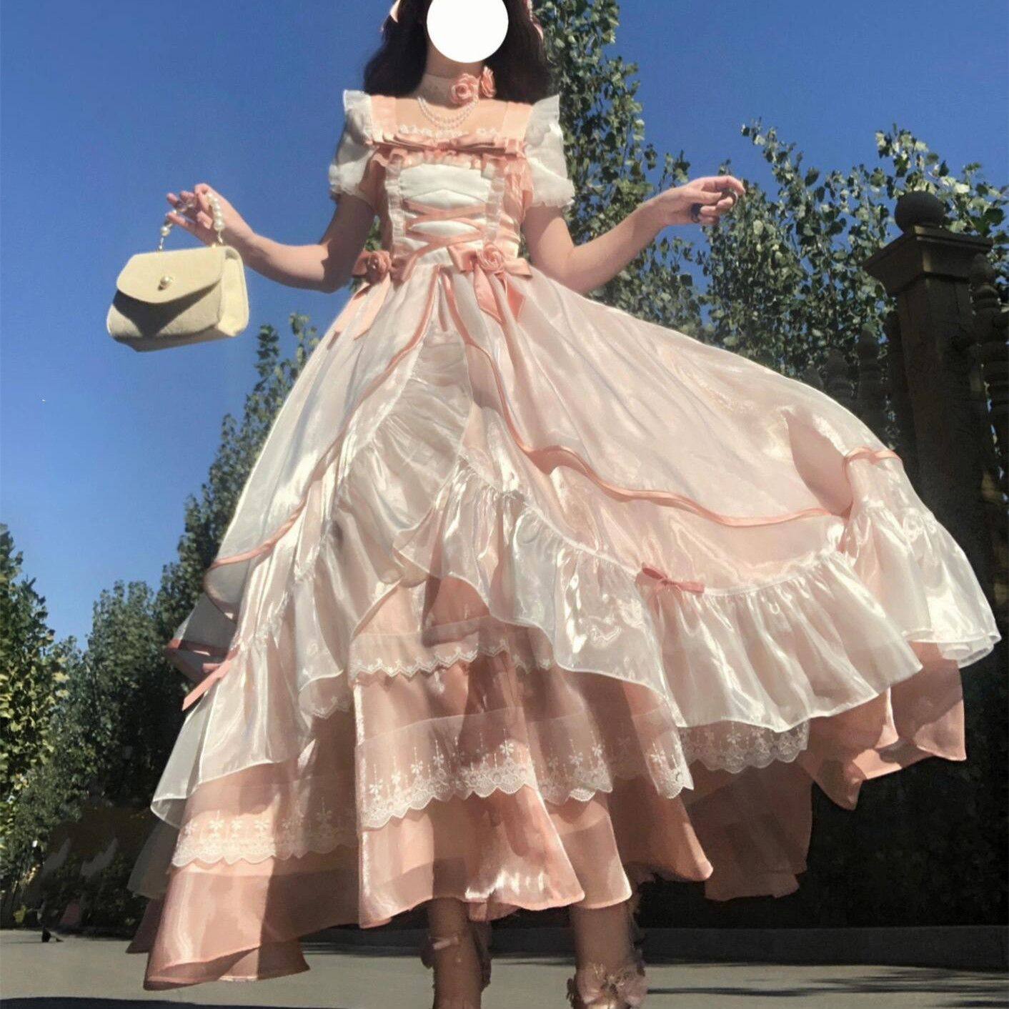呜呼大裙子飞行日记洛丽塔公主裙,粉色花嫁的童话盛宴_lolita洛丽塔_淘宝游戏网